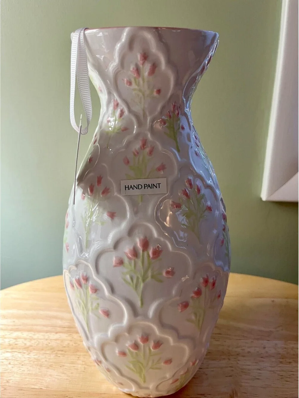 Hand Painted Floral Ceramic Vase